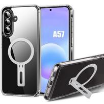 Coque pour Samsung Galaxy A57 5G, Silicone Antichoc Transparent avec Support Réglable