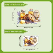 Self-adhesive Cozy Food Wall Stickers Forest Style for Kitchen Dining Room Home Decor 29X40CM įvairiaspalvis