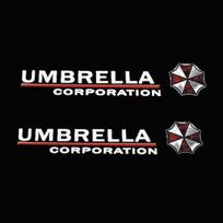 1 Pora Umbrella Corporation Automobilio galinio vaizdo veidrodžio atspindintys lipdukai balta