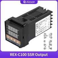 REX-C100 PID temperatūros reguliatorius K tipo, vieno įėjimo, skaitmeninis ekranas, termostatas, AC110V-240V, relinis, SSR išėjimas, 400℃ C100 SSR K-type