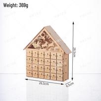 LED Wooden Christmas Advent Calendar: 24-Day Countdown Ornament and Gift Size as shown
