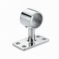Turėklų atrama su stačiakampiu pagrindu Nerūdijančio plieno 316 klasės Poliruotas turėklas 32MM Center Bracket white