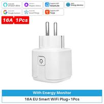 „Tuay Smart Socket EU16A/20A Wifi Smart Plug“ su maitinimo stebėjimu „Smart Life APP“ nuotolinio valdymo pulteliu „Google Assistant Alexa“ palaikymas EU Plug