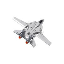 Air Force F14 Panda Fighter Model Bricks Aircraft Plane Aviation Creative War Military Building Blocks Toys for Kids Birthday white