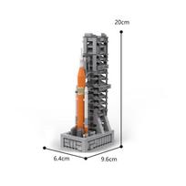 Nauja Space SLS Block 1B krovinių raketa Artemis konstruktorius Išorinis Saturnas V mastelis Sunkiosios klasės nešėjaus raketa Kaladėlių modelis „Pasidaryk pats“ žaislas vaikams