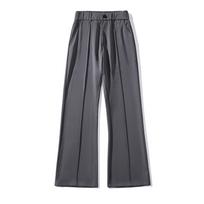 New Summer Micro-flare Suit Pants for Men's Trendy Loose and Handsome Floor-shaft Trousers S