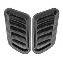 2Pcs Universal Hood Vent Decals Carbon Fiber Car Hood Scoop Air Intake