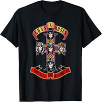 Guns N' Roses Oficialus Kryžiaus Marškinėliai S juoda
