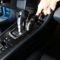 For Porsche 911 2008-2017 718 2016- Real Carbon Fiber Car Gear Shift Head Cover  Trim sticker Car Carbon Fiber
