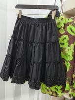 Spring/Summer 2026 High-Waisted Korean Style Ruffled Lace Cake Skirt One Size juoda