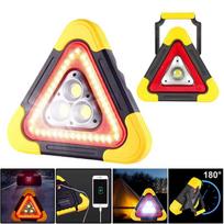 3 In 1 Solar Emergency Triangular Warning Light Safety Breakdown Alarm Lamp Portable Solar Light For Camping Working geltona