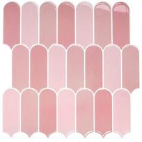 Self-adhesive 3D Wall Tile PVC Waterproof Wall Sticker Fish Scale Mold Resistant Kitchen Backsplash For Kitchen Bathroom rožinė