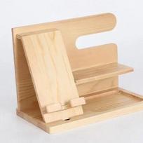 Solid Wood Phone Stand Desktop Creative Storage Rack Multifunctional Hanging Watch Glasses Key Accessories