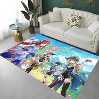 G-Genshin I-Impact Cartoon Game Area Rug for Home Living Room Bedroom Doormat Kitchen Decor Kids Non-slip Floor Entrance Mats 40x60cm