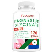 Magnesium Glycinate 500 Mg Dietary Supplement, 120 Capsules Per Bottle 120 Capsules