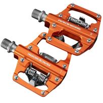 RACEWORK MTB SPD Pedals Dual Sided Self-locking Platform Bike Pedals for Mountain Bicycle M213 Orange
