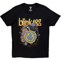 Blink-182 Unisex Juodi Marškinėliai: Šypsantis pjautuvas Naujas oficialiai licencijuotas XL gray