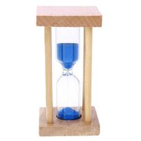 5 Minutes Wood Sand Timer Multi-Function Wooden Hourglass Decorative Sandglass Timer Desktop Clock for Kitchen Cooking mėlyna