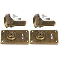 2pcs Bronze Finish Wooden Box Hasp Antique Lock Heavy Duty Antique Hardware Fastener Furniture Accessories For Chests & Trunks skaidri
