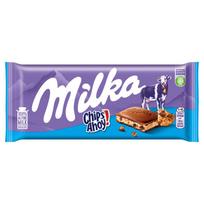 Milka Pieninis šokoladas su pieniniu įdaru, smulkintais šokoladiniais sausainių gabaliukais 100 g