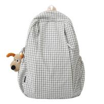 Schoolbag retro Hong Kong style plaid backpack women's fashion new large capacity junior high school college student schoolbag travel computer Small size balta
