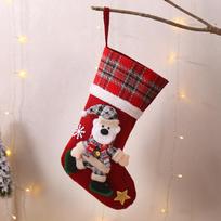 Kalėdų kojinių saldainių dovanų maišelis Mieli Kalėdų dekoravimo reikmenys namų elniui sniego seneliui Kalėdų senelis Decor Navidad Naujųjų metų dovanų krepšys white