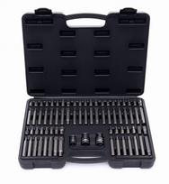 TORX, RIBE, SPLINE ir HEX antgalių rinkinys, 75 vnt. KD10954