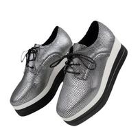 Women's Platform Wedge Heeled Shoes Casual Lace Up Outdoor Shoe Comfortable High Heel Sneakers Low Top Sneaker Thick Sole 35 sidabras