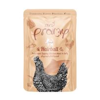 Pramy Hairball konservai su tunu ir vištiena drebučiuose katėms, 12 x 70g