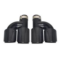 Carbon Fiber Dual Exhaust Tip 89mm M Style for BMW Car Exhaust Pipe