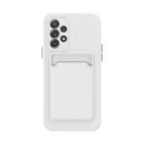 Soft Silicone Slot Wallet Back Case For Samsung Galaxy S24 S23 S22 S21 S20 Plus FE Note 20 Ultra A51 A71 A54 Card Holder Cover for Galaxy S22(6.1") black