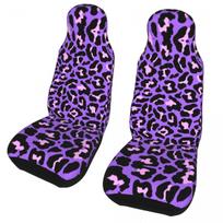 Neon Purple And Pink Leopard Skin Car Seat Cover 3D Print Animal Cheetah Automobiles Seat Covers for Cars SUV Auto 2PC