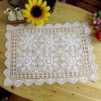 40x60cm Tablecloth Handmade Cafe Hotel Decor Vintage smėlis