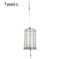 Tackle Shrimp Catch Holder Aquarium Bait Feeder Food Feeding Fishing Lure Trap Fishing Bait Cage Type2-L gray