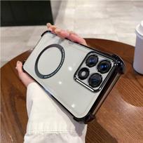 Case for HONOR X8a 4G Clear Magnetic Casing Electroplated Lens Frame Phone Cover HONOR X8a 4G juoda