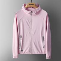 UPF50+ Summer UV Protection Hoodie Skin Coat Breathable Ice Silk Outdoor Sports Women's Beach Street Lightweight Jacket S rožinė
