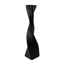 Suktos formos vazonas juodas 11x10,5x41cm Modernus minimalistinis keramikinis gėlių vazonas svetainei miegamajam black
