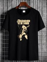 Thundermother Grupės Logotipo Marškinėliai & - Unisex Gatvės Stiliaus Marškinėliai su Ikonišku TM Dizainu, Minkštas Kvėpuojantis Audinys, Dydžiai S-5XL (Juoda) Tinka kasdieniam W M black