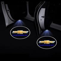 2 vnt. Automobilio LED salono apšvietimo projekcinis emblemos žibintas Chevrolet Cruze Lacetti Captiva SS Z71 Equinox Trax Impala Camaro Sonic black