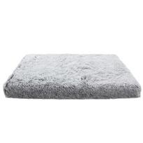 Pliušinis kvadratinis šunų veislynas kačių kilimėlis naminių gyvūnėlių veislynas Deep Sleep Dog Sofa-lova naminių gyvūnėlių reikmenys šuniukų lovos lovos šunims S pilka/balta