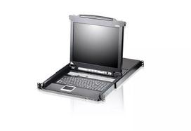 KVM jungiklis ATEN CL5708M montavimui į stelažą, juodas, 1U, 17 colių LCD