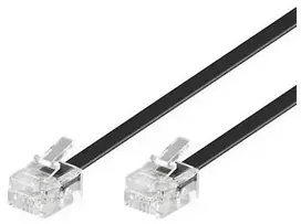 Telefono laidas MicroConnect MPK182 RJ-11 – RJ-11 2m juodas