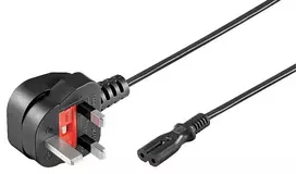 MicroConnect PE090718 maitinimo laidas, juodas, 1,8 m, G tipo kištukas, C7 jungtis
