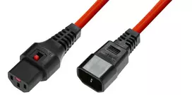 Microconnect MC-C13C14LOCK-2M maitinimo laidas raudonas C13 kištukas C14 lizdas