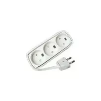 Microconnect GRUELU3H015 ilginimo laidas 1,5 m 3 kištukiniai lizdai Baltas