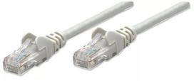 Intellinet tinklo laidas Cat5e, 15 m, pilkas, CCA, U/UTP, PVC, RJ45, auksuoti kontaktai, be užkabinimo, su apsauginiu gaubteliu, garantija visam gyvenimui