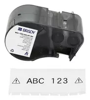 Brady M5C-1500-595-WT-BK vinilo juosta, juoda į baltą, 38,10 mm x 7,62 m, nuolatinė, nuolatinė (170944)