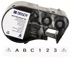 Brady Corporation M4C-500-595-WT-BK Vinilo juoda su balta 12,70 mm x 7,62 m nuolatinė (170818)