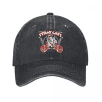 Retro Stray Cats Band Baseball Caps Unisex Distressed Denim Cap Outdoor All Seasons Travel Adjustable Caps Hat Adjustable juoda