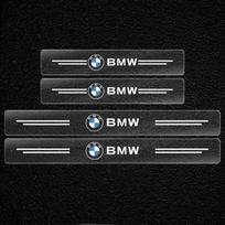 4 vnt. Automobilio slenksčio apsauga Skaidrus dekoratyvinis ženklelis 3D lipdukas BMW E46 E39 E90 E60 E36 F30 F10 E34 E30 F20 E92 M3 M4 M5 black